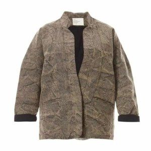 Leon & Harper Kali Veste Kimono Imprime Noir Jacket NWT L